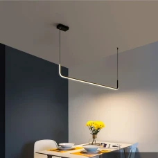 Line.F H 28L 14Вт 3000–4500–6000K чорний 2495_5515. Люстра видовжена