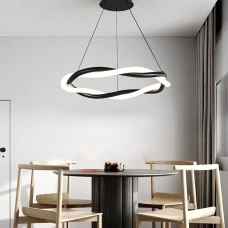 Line.F JU 25 43Вт чорний 4193_7561. Люстра світлодіодна