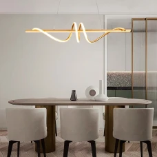 Line.F K 23 70Вт 3000–4500–6000K золотий 3158_6386. Люстра видовжена