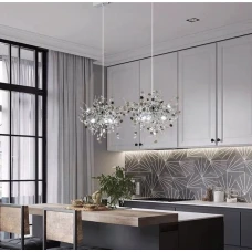 Line.F MD 9219 CH G9 сірий (хром) 376_531. Люстра сучасна