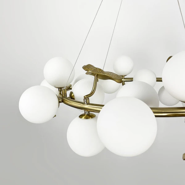 Сучасна люстра Line.F MJ 218 G9 латунний 3900_7263 - Фото 5