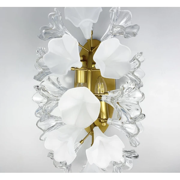 Настінний світильник (бра) Line.F D 9001 E14 латунний 436_628 - Фото 4