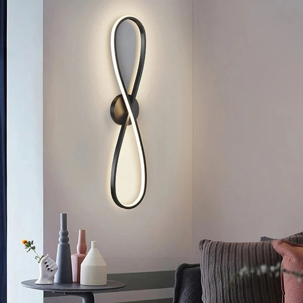 Настінний світильник (бра) Line.F 21Вт 4000K чорний 2611_5698 - Фото 1