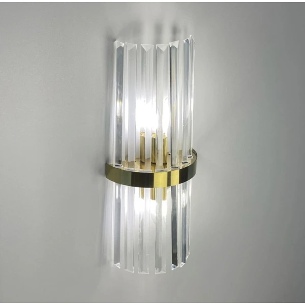 Настінний світильник (бра) Line.F WS 150/2 E14 латунний 335_481 - Фото 6