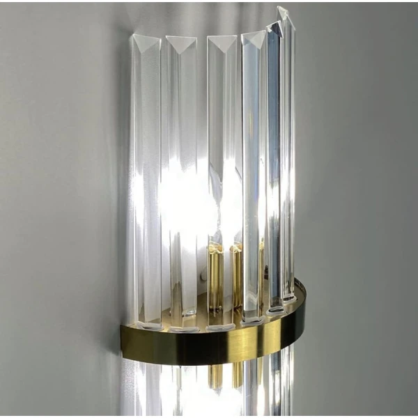 Настінний світильник (бра) Line.F WS 150/2 E14 латунний 335_481 - Фото 5