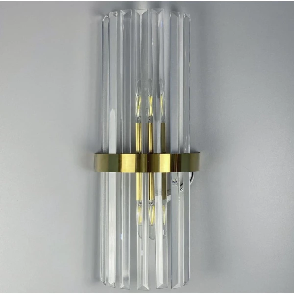 Настінний світильник (бра) Line.F WS 150/2 E14 латунний 335_481 - Фото 4