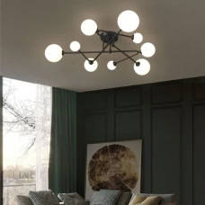 Line.F YQ 317 G9 чорний 3947_7310. Люстра пристельова