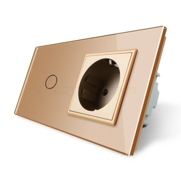 Сенсорний димер з розеткою VL-C701D/C7C1EU Livolo - Фото 2