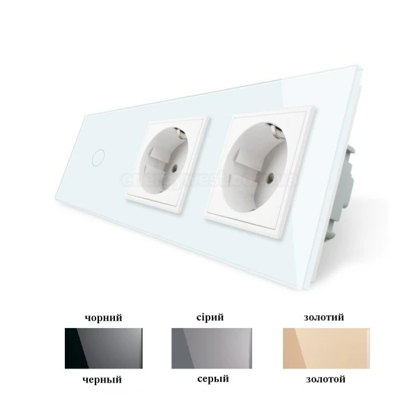 Сенсорний димер з двома розетками VL-C701D/C7C2EU Livolo - Фото 5