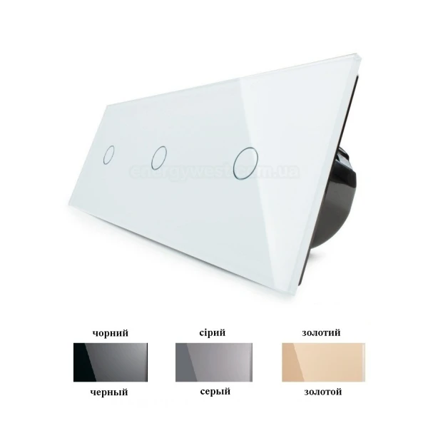 Сенсорний димер на 3 канали 1+1+1 VL-C703D Livolo - Фото 1