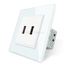 USB розетка подвійна з блоком живлення VL-C792U Livolo