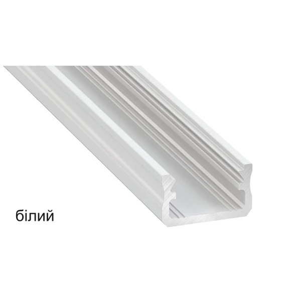 Алюмінієвий накладний профіль тип A для LED стрічок, з розсіювачем LUMINES. (Ціна за 1 м.п.) - Фото 1