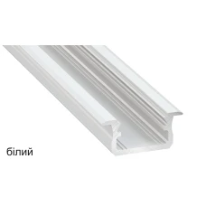 LUMINES тип B 16*9,3 (мм). Врізний алюмінієвий профіль для LED стрічок з розсіювачем. Ціна за 1 м.п.