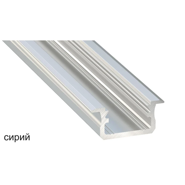 Алюмінієвий врізний профіль тип B для LED стрічок, з розсіювачем LUMINES. (Ціна за 1 м.п.) - Фото 5