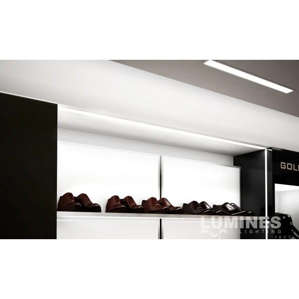 Алюмінієвий врізний профіль тип B для LED стрічок, з розсіювачем LUMINES. (Ціна за 1 м.п.) - Фото 8