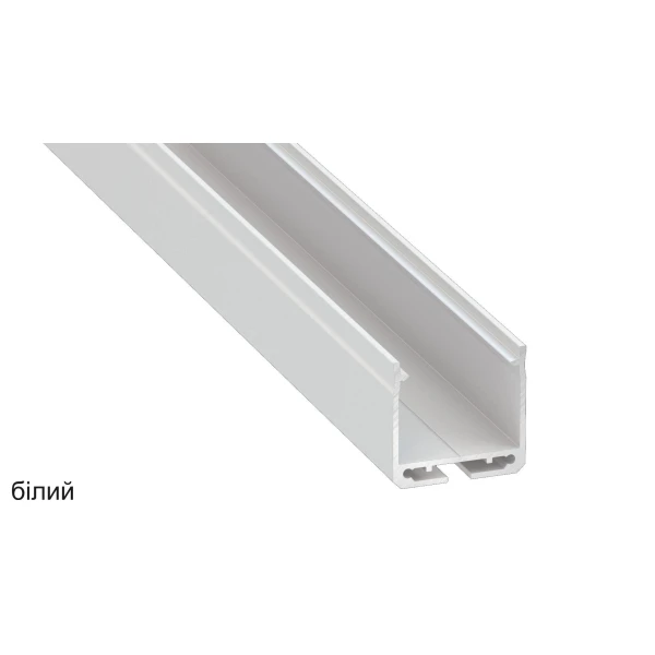 Алюмінієвий накладний профіль тип DILEDA для LED стрічок, з розсіювачем LUMINES. (Ціна за 1 м.п.) - Фото 1