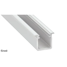 LUMINES тип G 17*17 (мм). Врізний алюмінієвий профіль для LED стрічок, з розсіювачем. (Ціна за 1 м.п.)