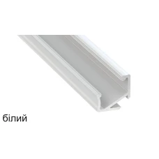 LUMINES тип H 13,3*7,2*16,9 (мм). Кутовий алюмінієвий профіль для LED стрічок, з розсіювачем. (Ціна за 1 м.п.)
