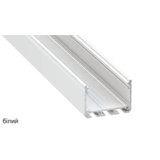 LUMINES тип ILEDO 43*30 (мм). Накладний алюмінієвий профіль для LED стрічок, з розсіювачем. (Ціна за 1 м.п.)