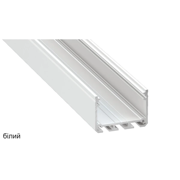 Алюмінієвий накладний профіль тип ILEDO для LED стрічок, з розсіювачем LUMINES. (Ціна за 1 м.п.) - Фото 1