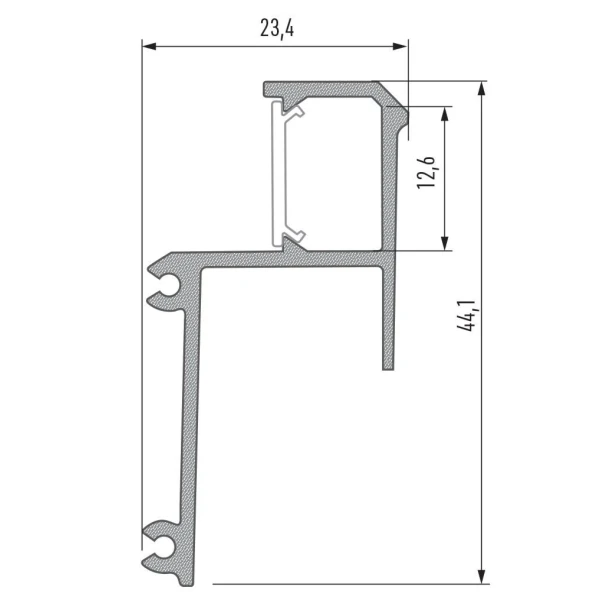Алюмінієвий профіль тип IPA16 для LED стрічок, з розсіювачем LUMINES. (Ціна за 1 м.п.) - Фото 4