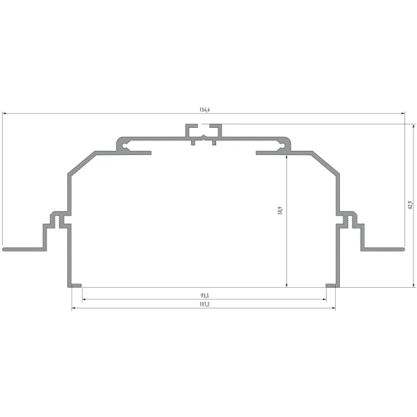 Алюмінієвий монтажний профіль тип LARGO M4 стельовий, LUMINES. (Ціна за 1 м.п.) - Фото 4