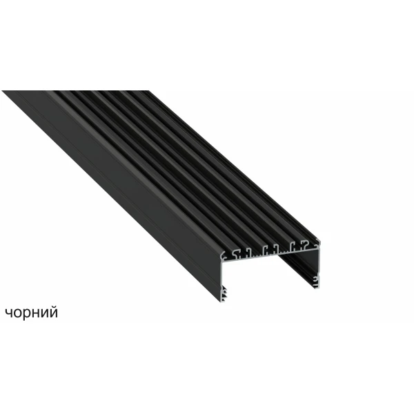 Алюмінієвий накладний профіль тип LARGO для LED стрічок, з розсіювачем LUMINES. (Ціна за 1 м.п.) - Фото 3