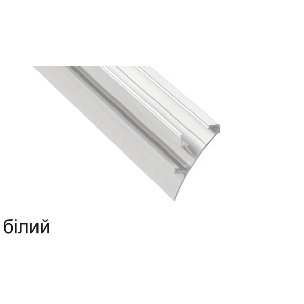 Алюмінієвий накладний профіль тип LOGI для LED стрічок, з розсіювачем LUMINES. (Ціна за 1 м.п.) - Фото 1