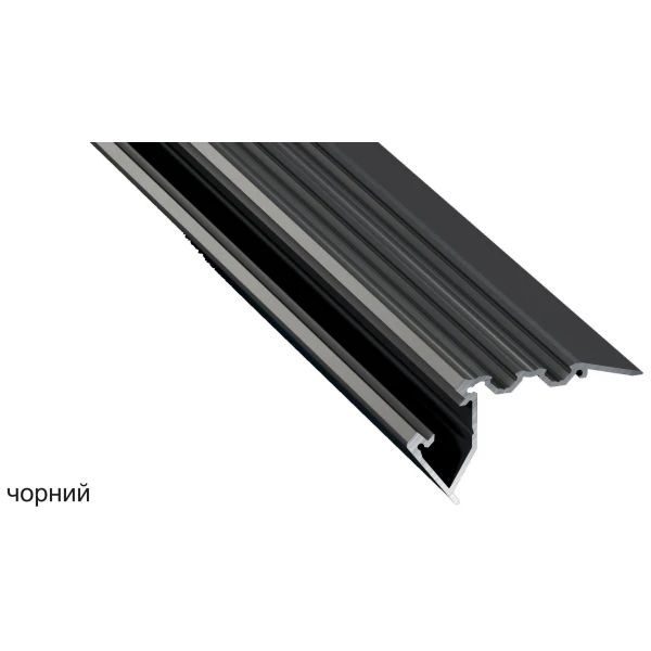 Алюмінієвий сходовий профіль тип SCALA для LED стрічок, з розсіювачем LUMINES. (Ціна за 1 м.п.) - Фото 2