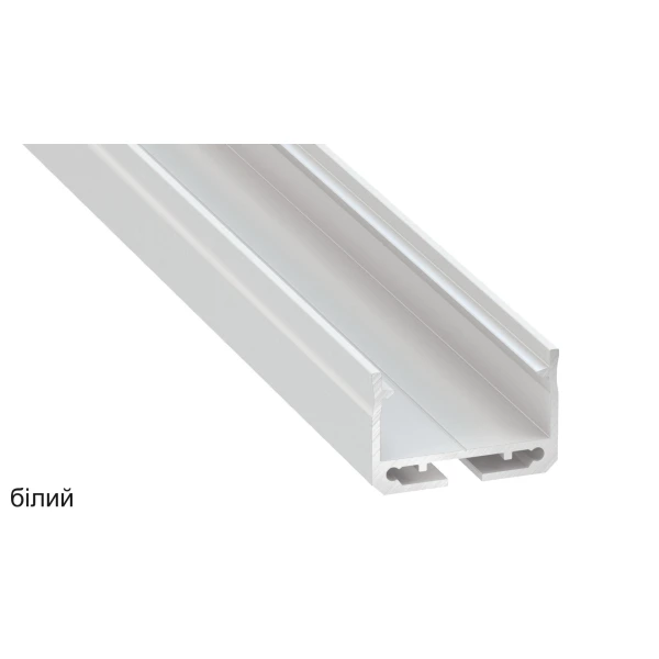 Алюмінієвий накладний профіль тип SILEDA для LED стрічок, з розсіювачем LUMINES. (Ціна за 1 м.п.) - Фото 1