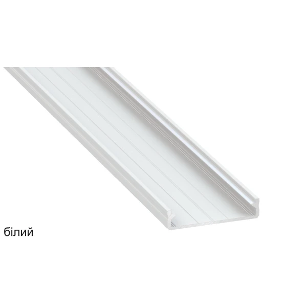 Алюмінієвий накладний профіль тип SOLIS для LED стрічок, з розсіювачем LUMINES. (Ціна за 1 м.п.) - Фото 1
