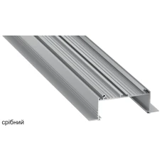 LUMINES тип SORGA 117,6*43,7 (мм). Врізний алюмінієвий профіль для LED стрічок, з розсіювачем. (Ціна за 1 м.п.)