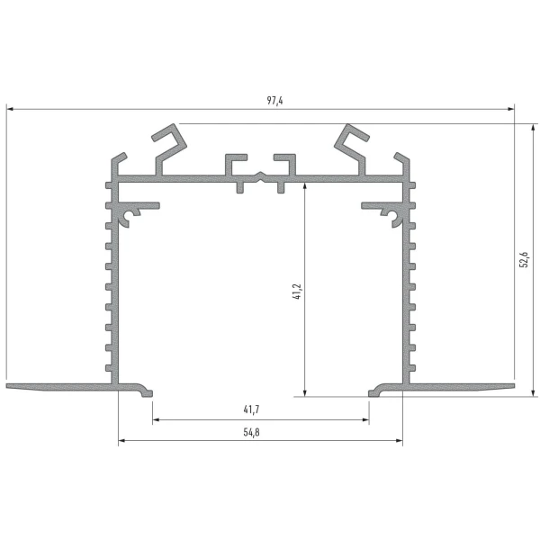 Алюмінієвий монтажний профіль тип TALIA M3 стельовий, LUMINES. (Ціна за 1 м.п.) - Фото 4