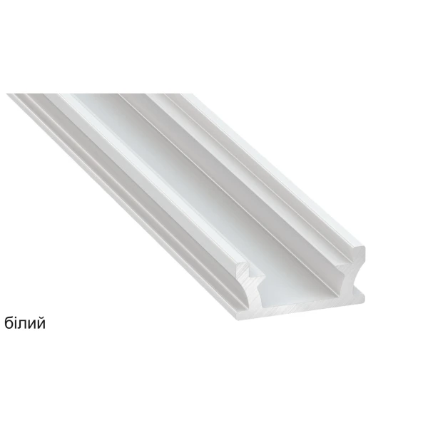 Алюмінієвий врізний профіль тип TERRA для LED стрічок, з розсіювачем LUMINES. (Ціна за 1 м.п.) - Фото 1