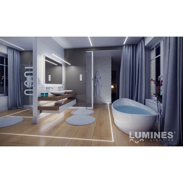 Алюмінієвий врізний профіль тип TERRA для LED стрічок, з розсіювачем LUMINES. (Ціна за 1 м.п.) - Фото 5