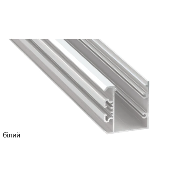Алюмінієвий накладний профіль тип UNICO для LED стрічок, з розсіювачем LUMINES. (Ціна за 1 м.п.) - Фото 1