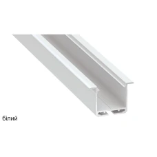LUMINES тип inDILEDA 38,4*26,1 (мм). Врізний алюмінієвий профіль для LED стрічок, з розсіювачем. (Ціна за 1 м.п.)