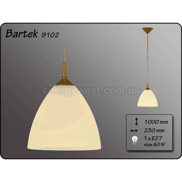 Світильник підвісний BARTEK 9102 Alfa