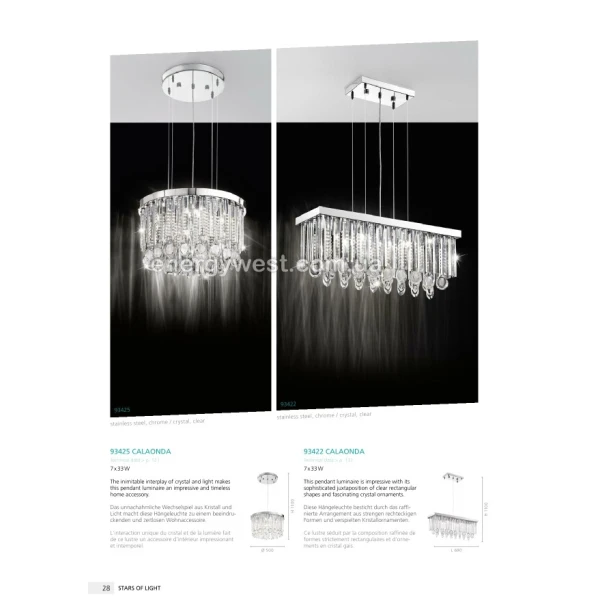 Люстра кришталева CALAONDA 93422 Eglo - Фото 3