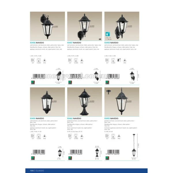 Вуличний ліхтарний стовп NAVEDO 93453 Eglo - Фото 3