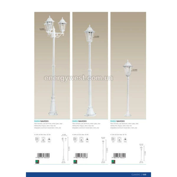 Вуличний ліхтарний стовп NAVEDO 93453 Eglo - Фото 2