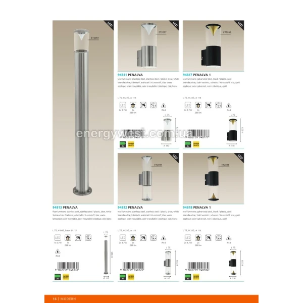 Світильник вуличний настінний PENALVA 94811 Eglo - Фото 3