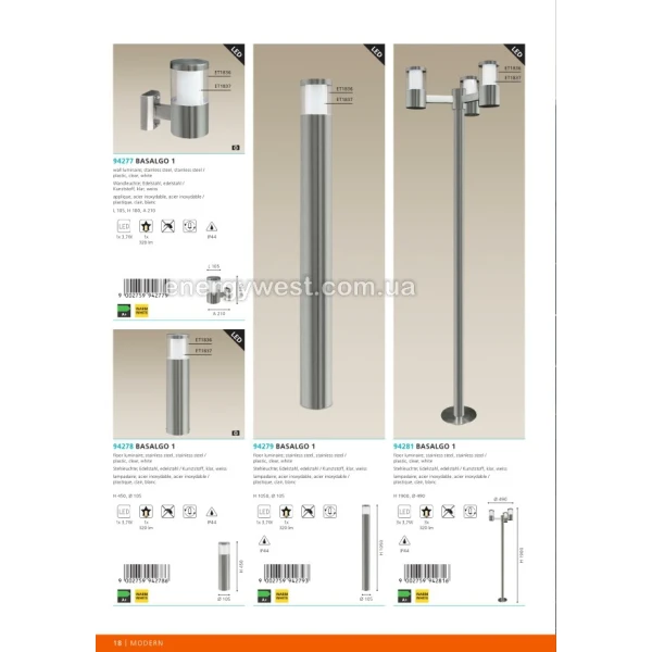 Світильник вуличний BASALGO 1 94278 Eglo - Фото 3