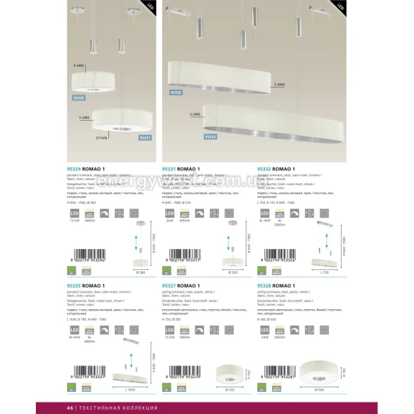 Люстра світлодіодна ROMAO 1 95333 Eglo - Фото 2