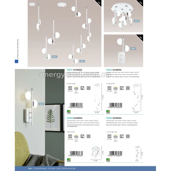 Бра OLINDRA 96969 Eglo (Австрія) - Фото 3