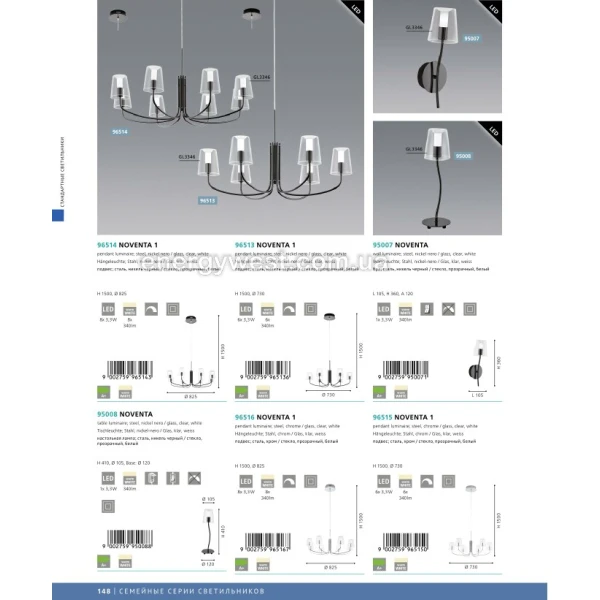 Бра NOVENTA 94752 Eglo (Австрія) - Фото 3