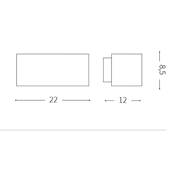 Фасадний світильник 061580 ANDROMEDA AP1 ANTRACITE Ideal Lux - Фото 2