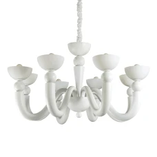 Ideal Lux 094007 BON BON SP8 BIANCO. Люстра класична