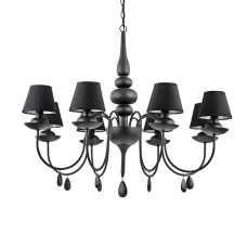 Ideal Lux 111896 BLANCHE SP8 NERO. Люстра класична