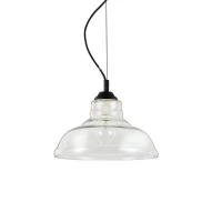 Ideal Lux 112336 BISTRO' SP1 PLATE TRASPARENTE. Світильник підвісний